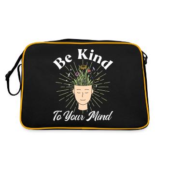Be Kind To Your Mind - Retro Bag - black/gold - Back