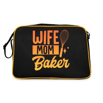 Baker Mama Mother Baking Wife Mama Baker Mutt - Retro Bag - black/gold - Back