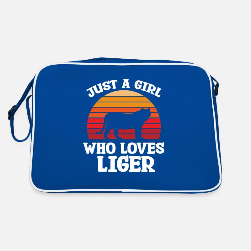 Nur ein Mädchen, das Liger liebt Retro Tasche