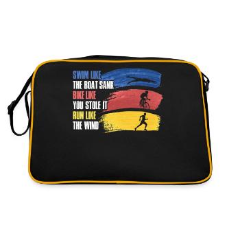 Nager comme le bateau a coulé le cadeau de triathlon - Sac Retro - noir/or - Dos