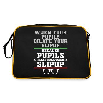 Optometrist Technician Ophthalmologist - Retro Bag - black/gold - Back