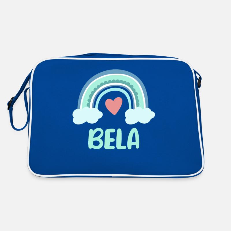 Bela Name Regenbogen Baby Retro Tasche