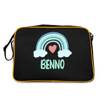 Benno Name Rainbow Baby - Retro Bag - black/gold - Back