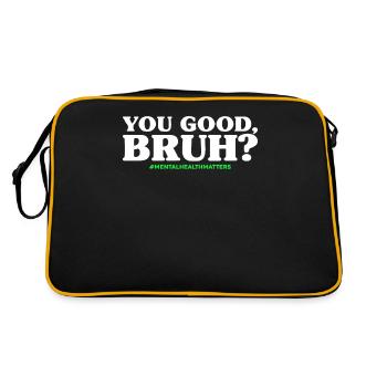 Tu es bon Bruh - Sac Retro - noir/or - Dos