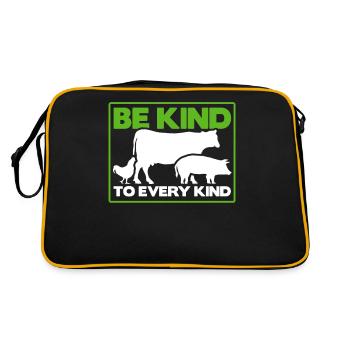 Be Kind To Every Kind - Retro Bag - black/gold - Back