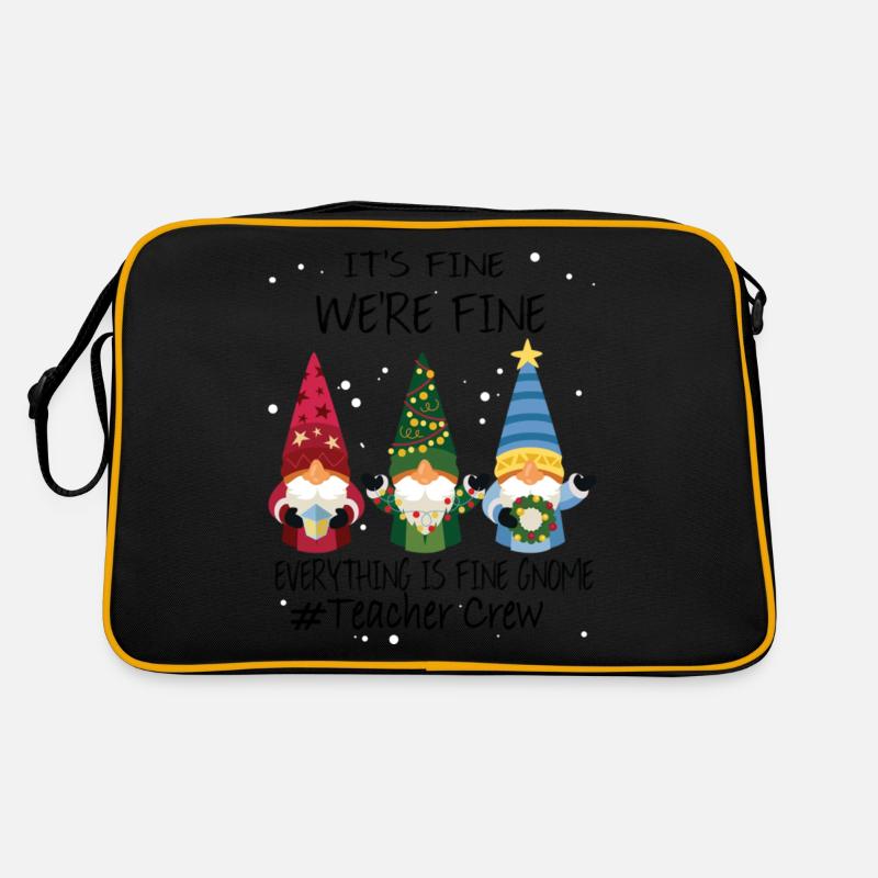 It's Fine We're Fine Everything Is Fine Gnome Retro Tasche