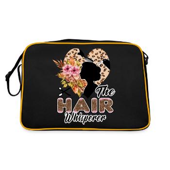 Hair Whisperer Hair Stylist - Retro Tasche - Schwarz/Gold - Hinten