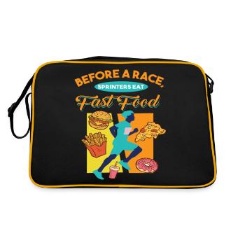 Marathon Running and Cross Country Runner Runners - Retro Tasche - Schwarz/Gold - Hinten