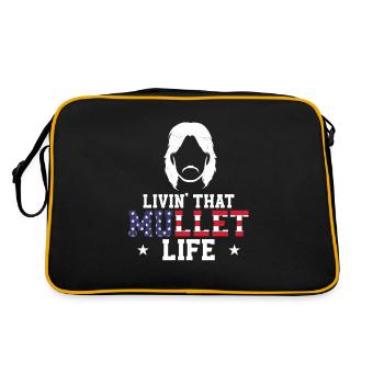 Mullet Life Retro Redneck Hairstyle For A - Retro Bag - black/gold - Back