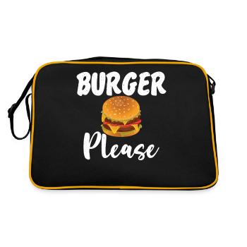 Burger Lover Cadeau - Sac Retro - noir/or - Dos