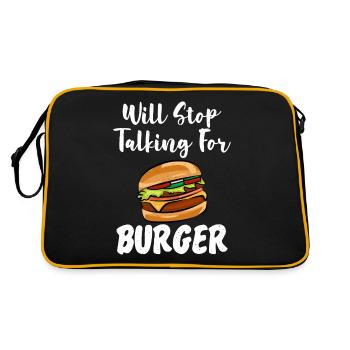 Burger Lover Cadeau - Sac Retro - noir/or - Dos