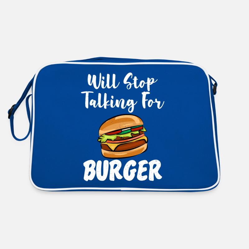 Burger Lover Geschenk Retro Tasche