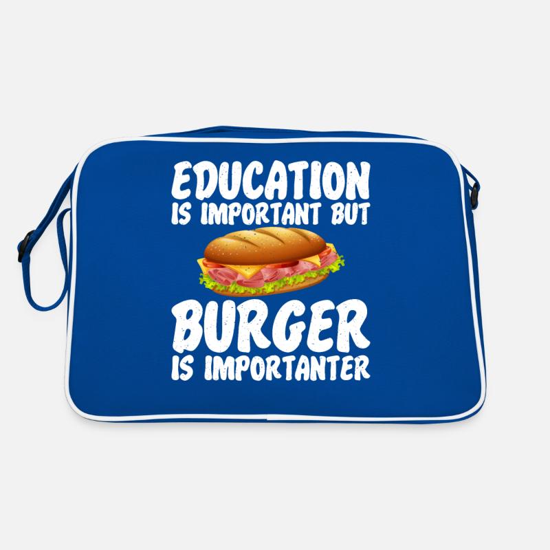 Burger Lover Geschenk Retro Tasche