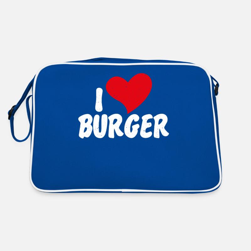 Burger Lover Geschenk Retro Tasche