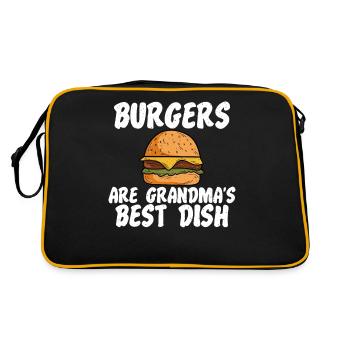 Burger Lover Cadeau - Sac Retro - noir/or - Dos