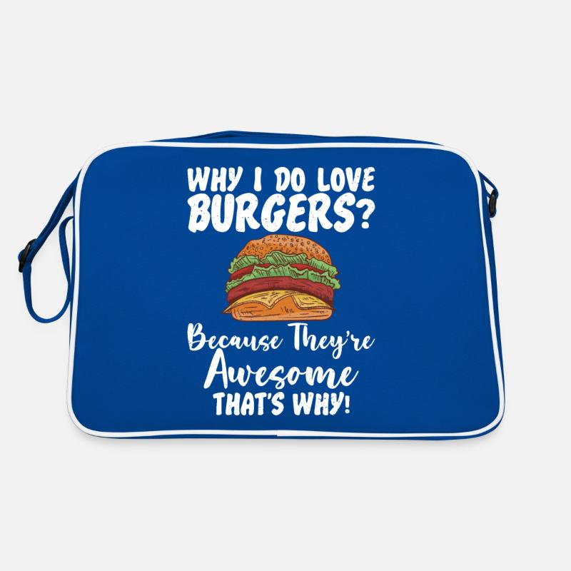 Burger Lover Geschenk Retro Tasche