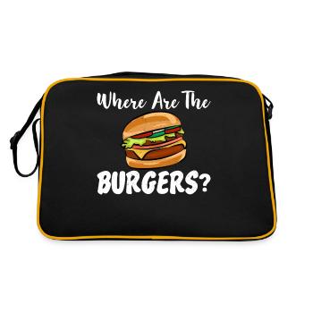 Burger Lover Cadeau - Sac Retro - noir/or - Dos