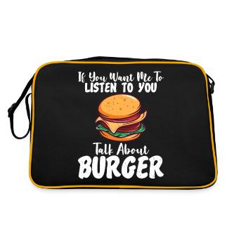 Burger Lover Cadeau - Sac Retro - noir/or - Dos