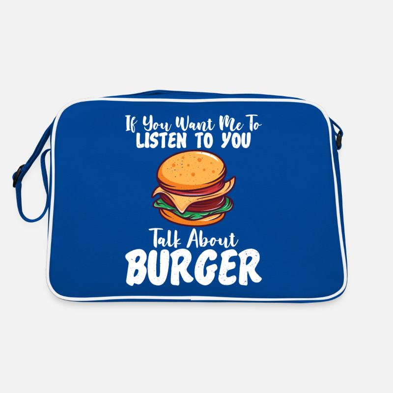 Burger Lover Geschenk Retro Tasche