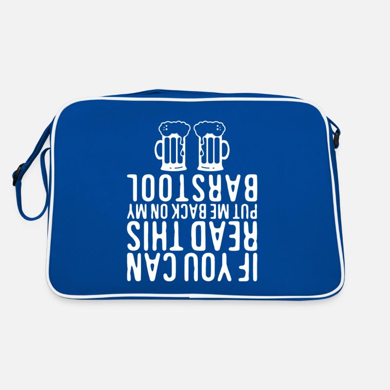 If You Can Read This, Put Me Back On My Barstool 4 Retro Tasche