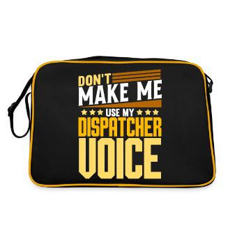 Don't let me use my dispatcher voice - Retro Bag - black/gold - Back