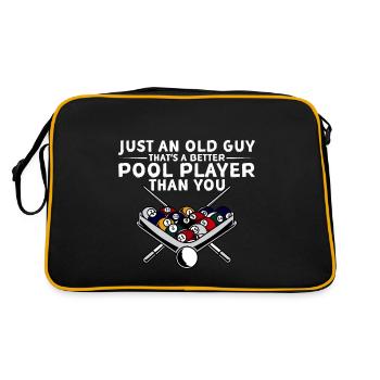 Un vieil homme qui est un meilleur joueur de billard que toi 4 - Sac Retro - noir/or - Dos