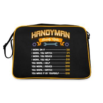 Taux horaires pour artisans - artisans - Sac Retro - noir/or - Dos