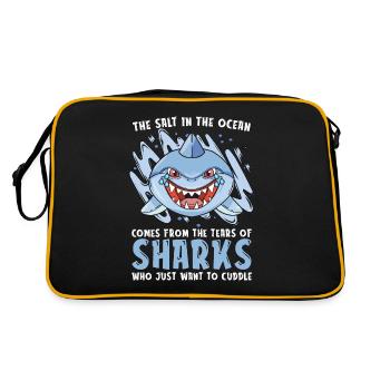 Marine Biology The Salt In The Ocean Sea Animals - Retro Tasche - Schwarz/Gold - Hinten