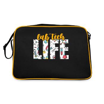 Lab Technician Lab Tech Life Laboratory Scientist - Retro Bag - black/gold - Back