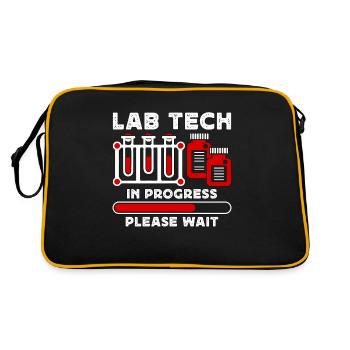Lab Technician Lab Tech In Healthcare Laboratory - Retro Bag - black/gold - Back