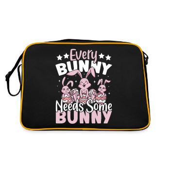 Every Needs Some Cute Easter Bunnies - Retro Bag - black/gold - Back