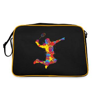 Badminton - Retro Tasche - Schwarz/Gold - Hinten