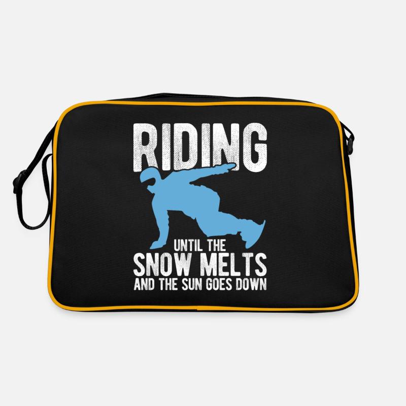 Snowboard Spruch für Snowboarder Retro Tasche