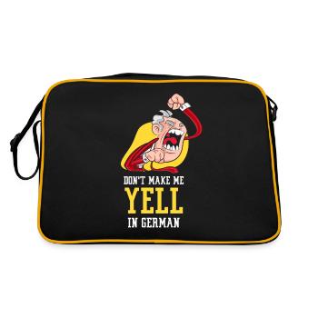 Ne me forcez pas à crier la voix allemande - Sac Retro - noir/or - Dos