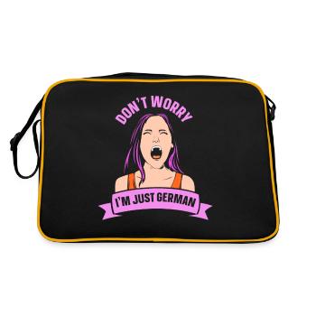 Ne vous inquiétez pas, je ne suis qu’une voix allemande allemande - Sac Retro - noir/or - Dos