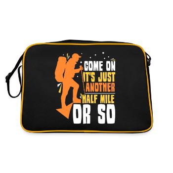 Komm Schon Es Ist Nur Eine Halbe Meile Oder So - Retro Tasche - Schwarz/Gold - Hinten