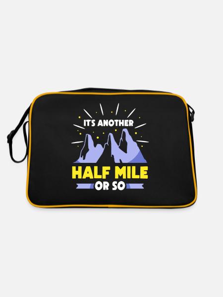 Es Ist Noch Eine Halbe Meile Oder So Wanderung - Retro Tasche - Schwarz/Gold - Hinten