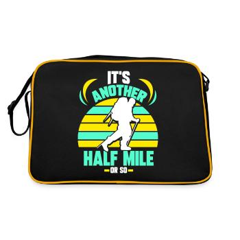 Es Ist Noch Eine Halbe Meile Oder So Wanderung - Retro Tasche - Schwarz/Gold - Hinten