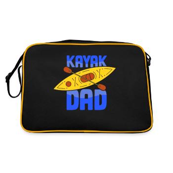 Kayak Père Kayakiste Kayak Kayak Kayak Hobby - Sac Retro - noir/or - Dos