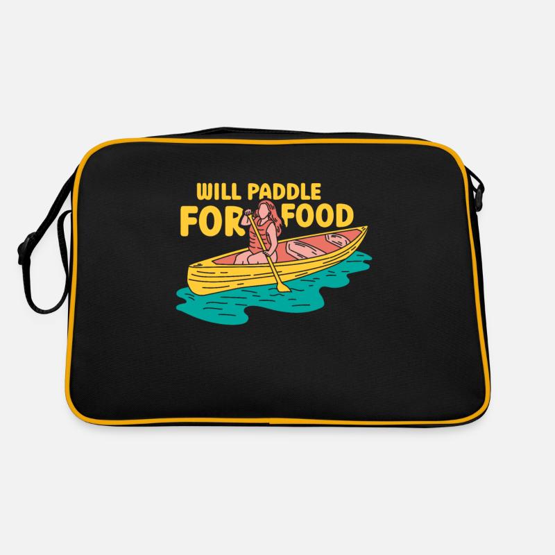 Paddling For Food Hobby Kayaking Kayaking Kayak Retro Bag