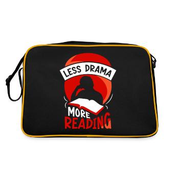 Less drama Read more Hobby sayings Motivation - Retro Bag - black/gold - Back