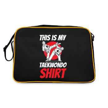 Dies Ist Mein Taekwondo Shirt Für Alle Teakwondo - Retro Tasche - Schwarz/Gold - Hinten