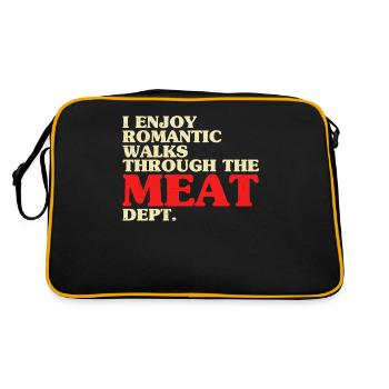 J’aime les promenades romantiques à travers le département de la viande - Sac Retro - noir/or - Dos