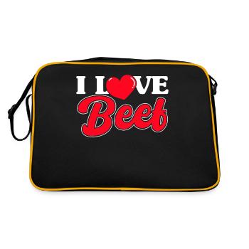 J’adore le bœuf - Sac Retro - noir/or - Dos