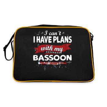 Woodwind instrument Music Bassoonist - Retro Bag - black/gold - Back