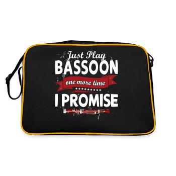 Woodwind instrument Music Bassoonist - Retro Bag - black/gold - Back
