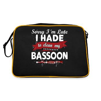 Woodwind instrument Music Bassoonist - Retro Bag - black/gold - Back