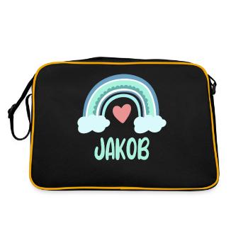 Jakob Nom Rainbow Baby - Sac Retro - noir/or - Dos