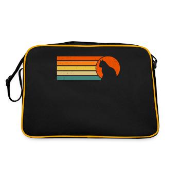 Chat Noir Vintage Chat Rétro Chat - Sac Retro - noir/or - Dos