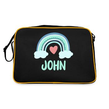 John Name Rainbow Baby - Retro Bag - black/gold - Back